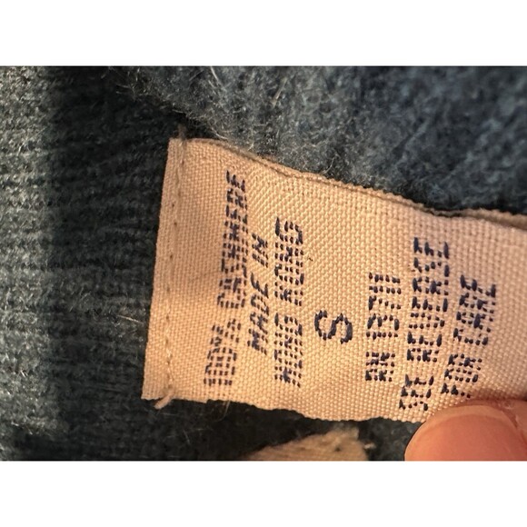 Women’s Lord & Taylor Teal Two Ply Cashmere Turtleneck Sweater Size S Minimalist - Picture 6 of 10